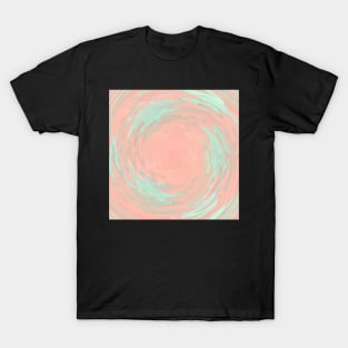 Underwater Crystal Lines Of Pastel Orange and Green T-Shirt